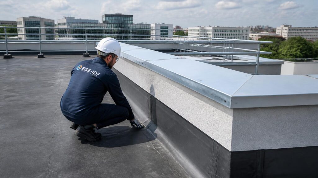 Zinguerie et étanchéité sur toiture-terrasse professionnelle