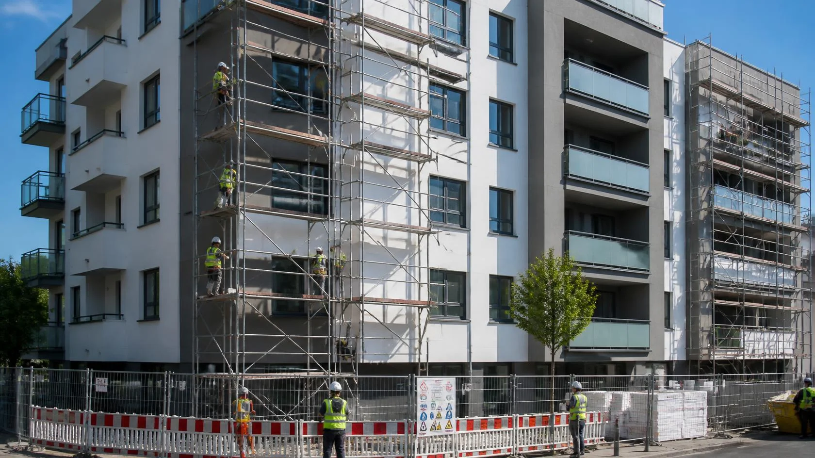 Immeuble collectif en Île-de-France après isolation par l'extérieur financée par les aides 2026